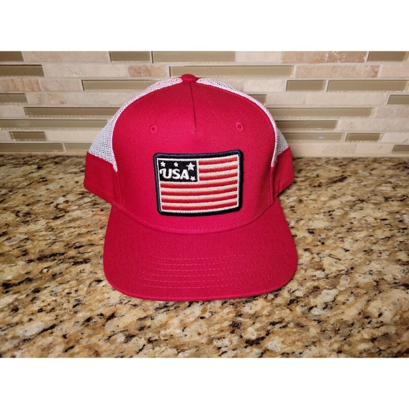 UGLY STUFF SUPPLY Hat USA Flag Patriotic Stars Stripes Snapback Cap Adult - Picture 1 of 11